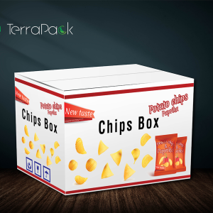 Eco-friendly corrugated Chips Box for snack packaging – Terrapack