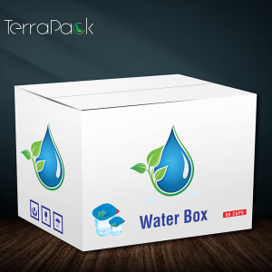 Water Box for bottled water or cups – moisture resistant – Terrapack
