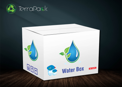 Water Box for bottled water or cups – moisture resistant – Terrapack